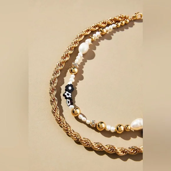 Dannijo Lucy 10K Gold-Plated & Multi-Stone Double-Strand Necklace NWT - Picture 3 of 17